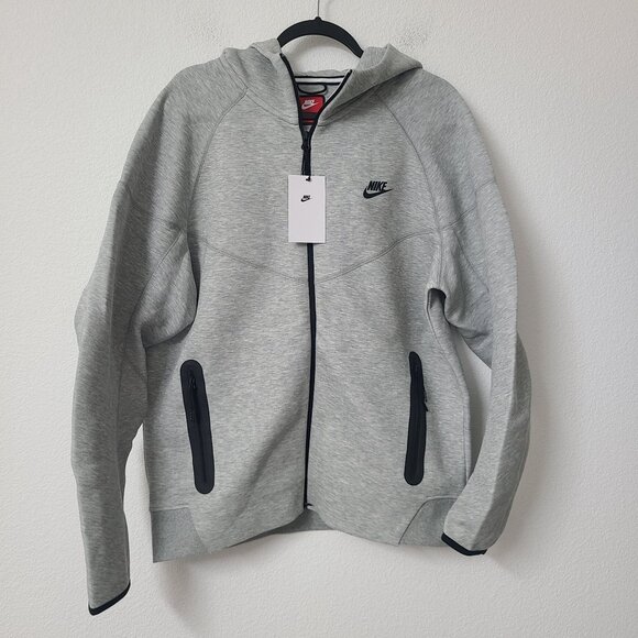 Nike Sportswear Tech Fleece Windrunner Full Zip Hoodie FB7921-063 Size L Gray